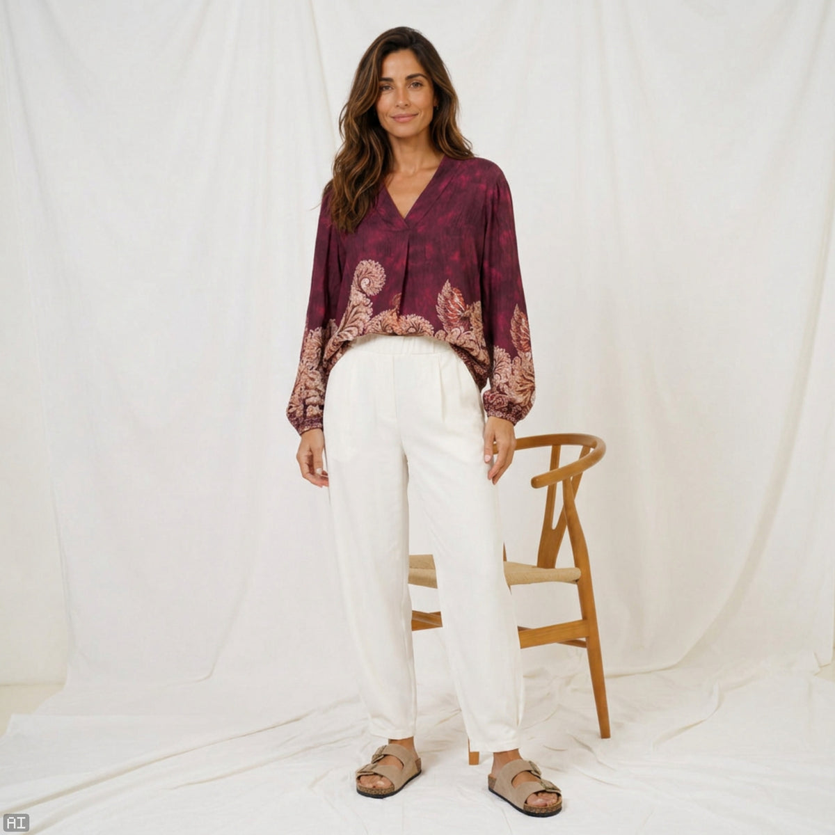 Bluse Anice Bordeaux
