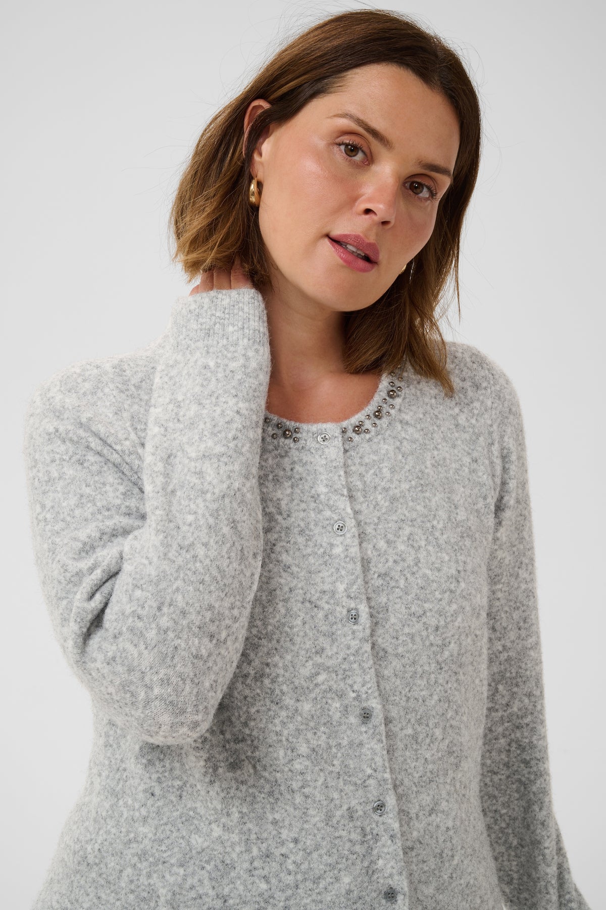 Cardigan Selia Grey Melange