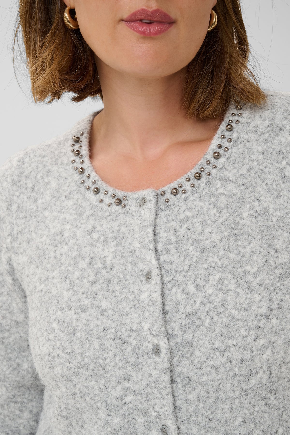 Cardigan Selia Grey Melange