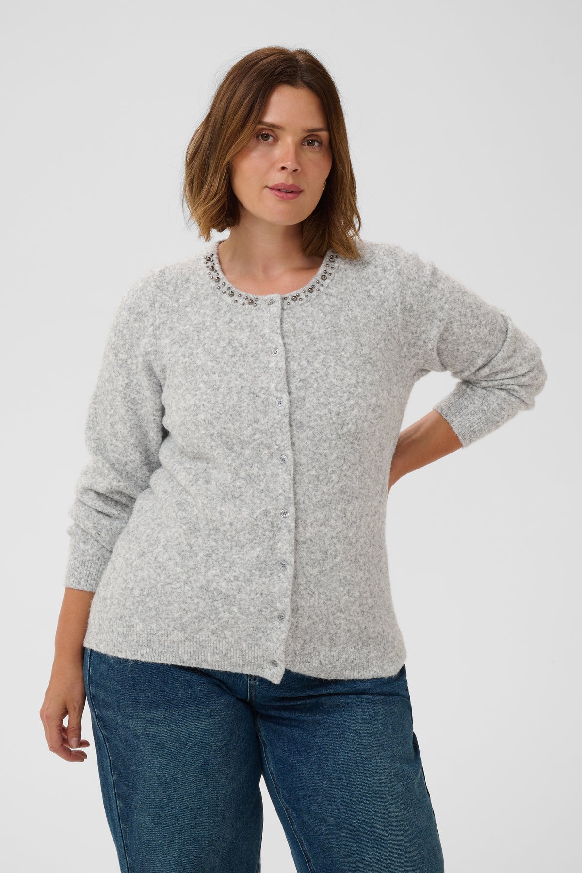 Cardigan Selia Grey Melange