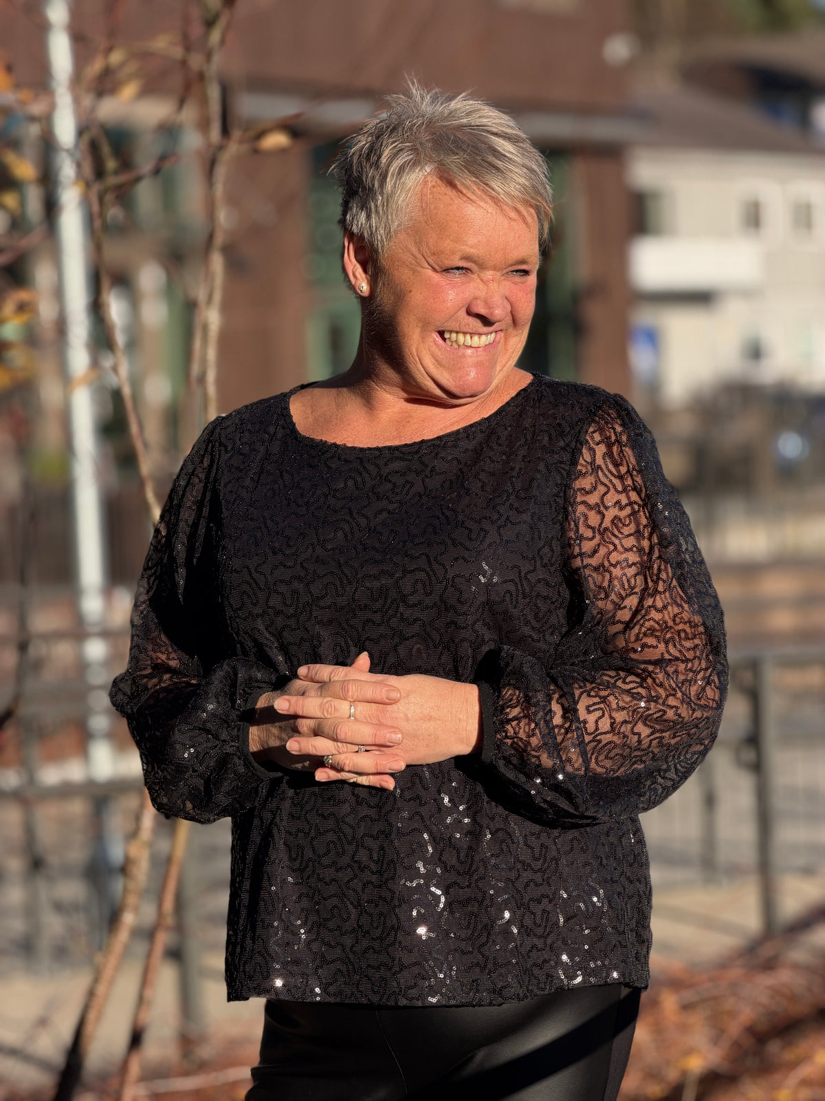 Bluse Shima Pitch Black