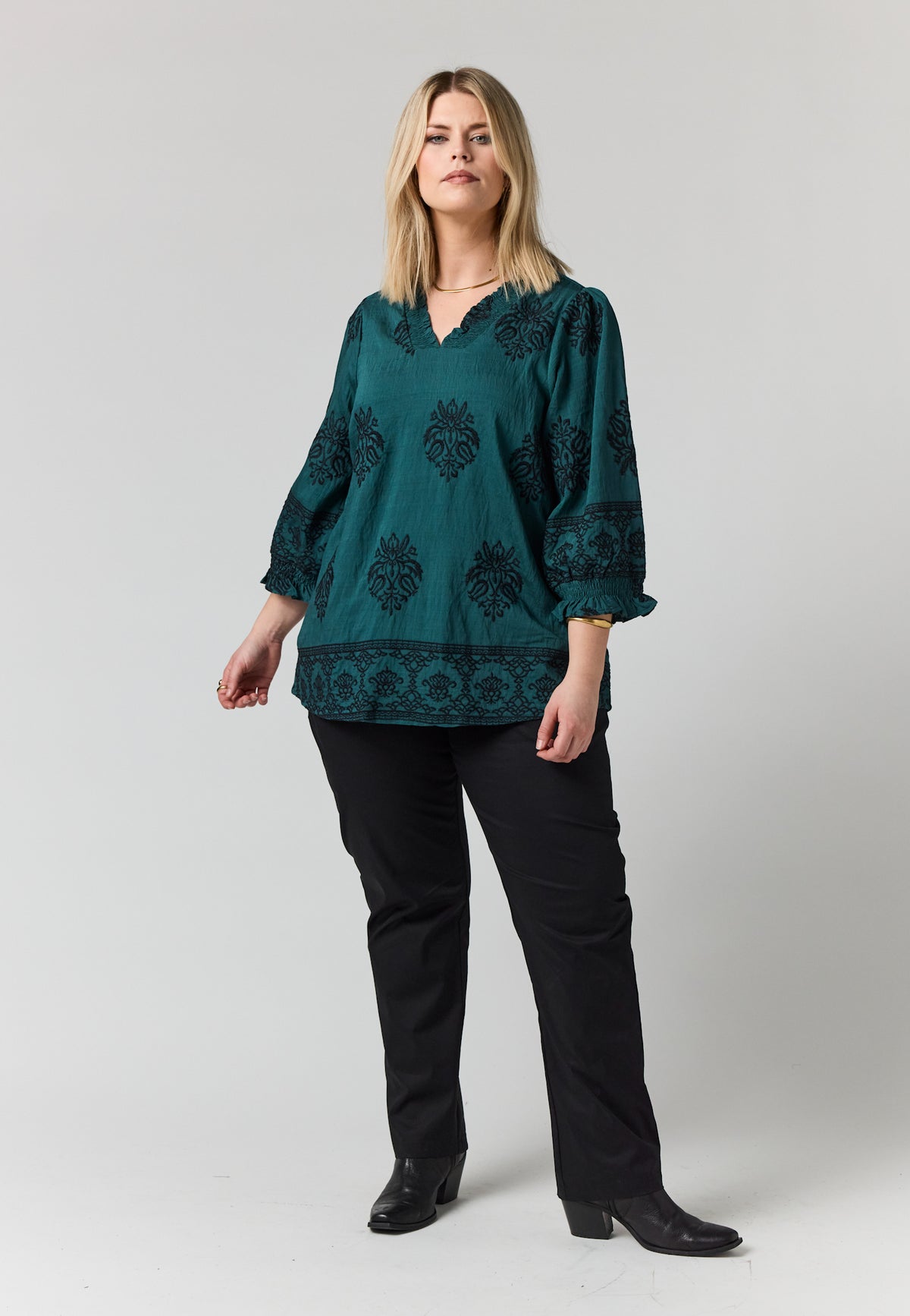 Bluse Feodora Petrol